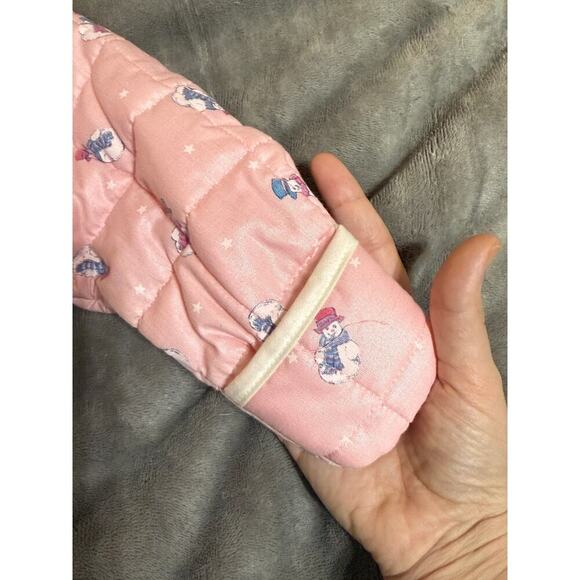 Vintage Carter’s Baby Girl Size Hooded Small up to 20lbs Quilted Winter Suit Zip - Picture 4 of 8